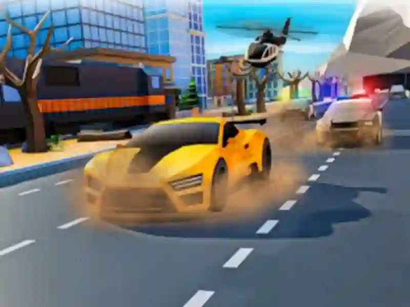 Jeu La voiture de police Chase Zigzag Escape 3D en ligne
