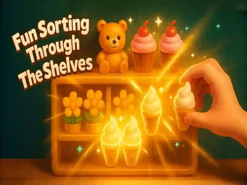 Jeu Triez amusant à travers les étagères en ligne Jeu Triez amusant à travers les étagères en ligne