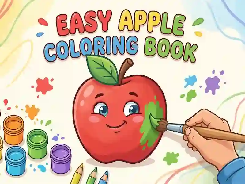 Jeu Livre de coloriage de pomme facile en ligne
