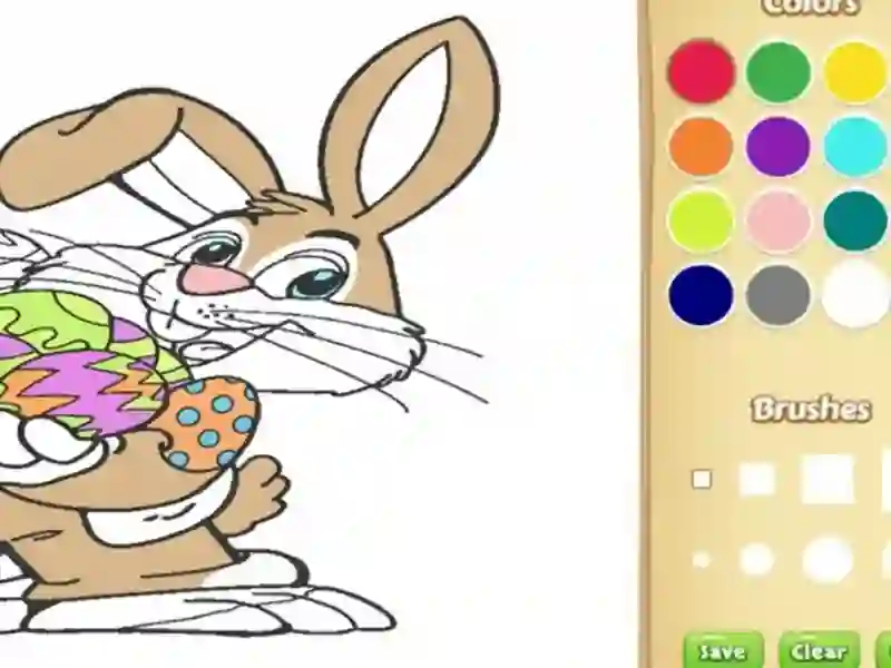 Jeu Pâques de coloriage de lapin pour enfants en ligne