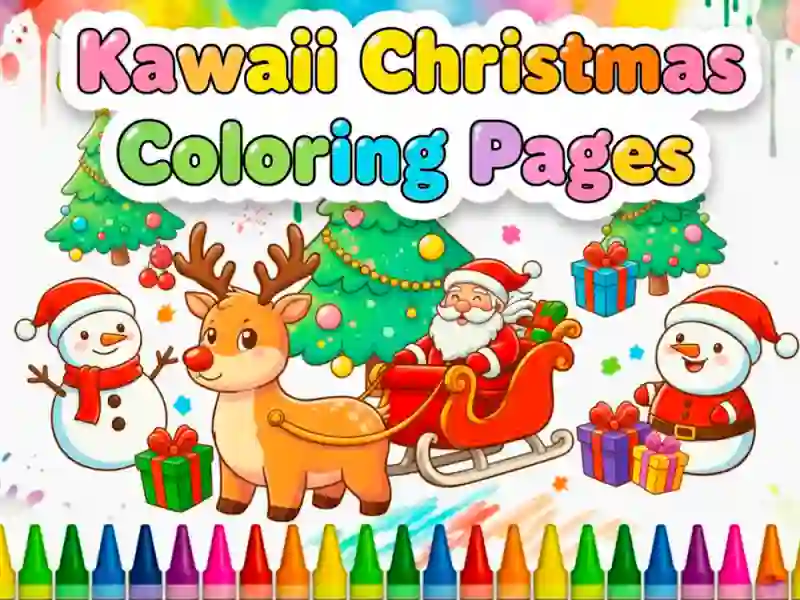 Jeu Coloriages De Noël Kawaii en ligne