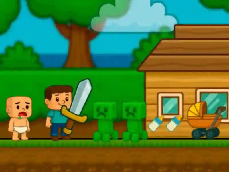 Jeu Aide bébé noob! Steve en ligne Jeu Aide bébé noob! Steve en ligne