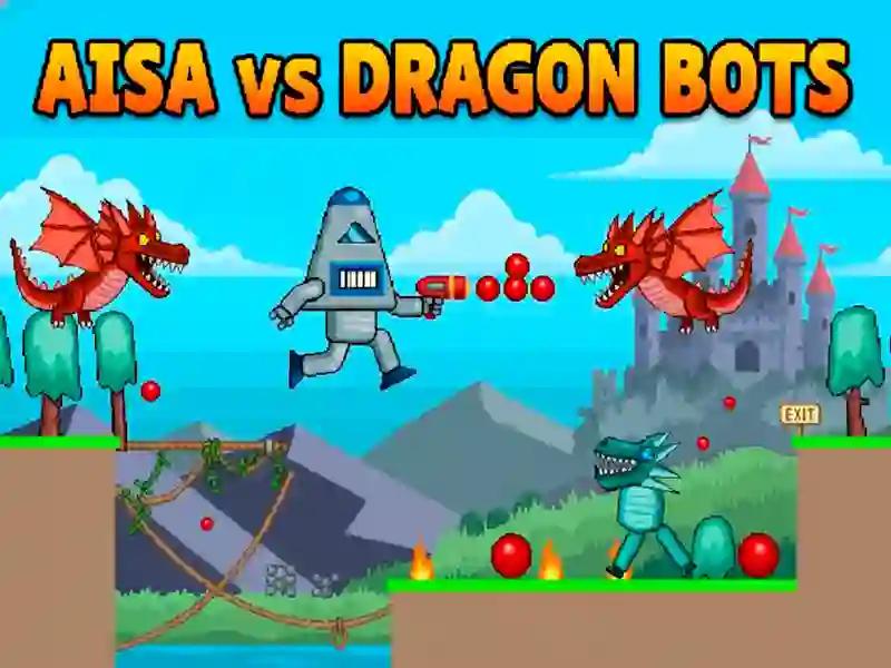 Jeu Aisa contre les robots dragons en ligne