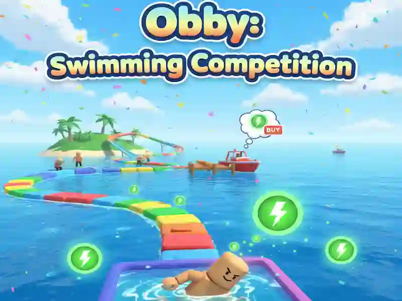 Jeu Obby : Compétition de natation en ligne