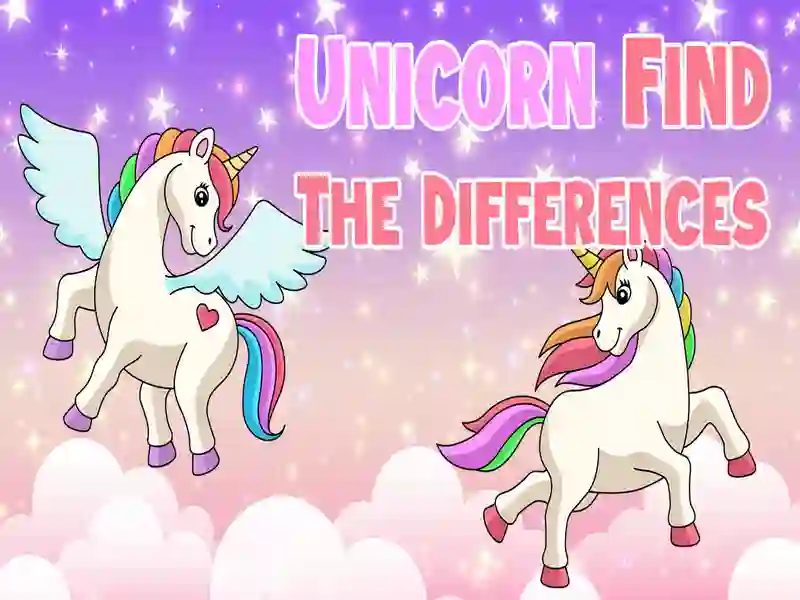 Jeu La licorne trouve les différences en ligne