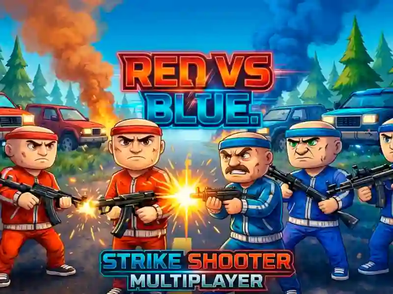 Jeu Rouge contre Bleu. Strike Shooter multijoueur en ligne