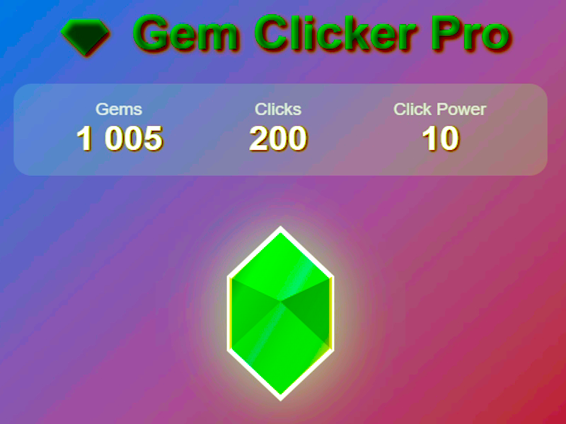 Jeu Gem Clicker Pro en ligne