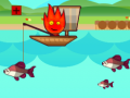 Jeu Le Garçon de Feu et la Fille d'Eau Font de la Pêche en ligne