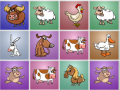 Jeu Puzzles d'association d'animaux de ferme en ligne