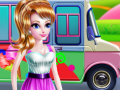 Jeu Lavage de voiture de camion de crème glacée girly en ligne