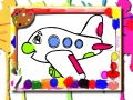 Jeu Livre de Coloriage Avion en ligne