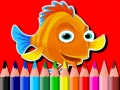 Jeu Retour à l'école : Livre de coloriage de poissons en ligne