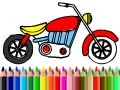 Jeu Retour à l'école : Colorisation de moto en ligne