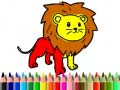 Jeu Retour à l'école : Livre de coloriage de lions en ligne