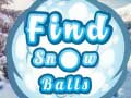 Jeu Trouvez des Boules de Neige en ligne