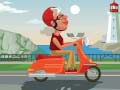 Jeu Coloriage Balade en Scooter en Ville en ligne