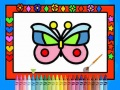 Jeu Colorie et décore des papillons en ligne