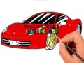 Jeu Livre de coloriage voitures de course en ligne