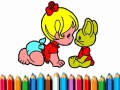 Jeu BTS: Coloriage Petite Fille en ligne