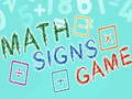 Jeu Jeu des Signes Mathématiques en ligne