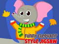 Jeu Puzzle drôle éléphant style en ligne