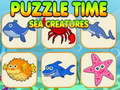 Jeu Casse-tête Temps Créatures Maritimes en ligne
