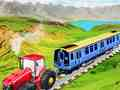 Jeu Tracteur enchaîné remorquant un train en ligne