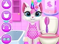 Jeu Soins Quotidiens du Chaton Licorne en ligne