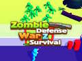 Jeu Défense des zombies : Survie de la Guerre Z en ligne