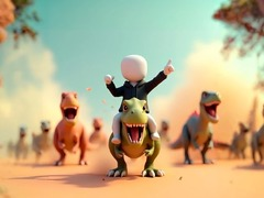 Jeu Stickman : Arène des Dinosaures en ligne