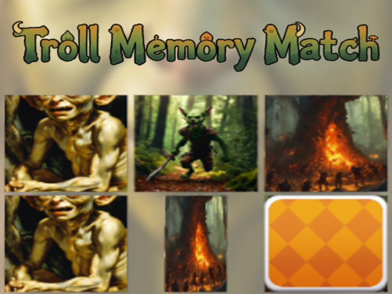 Jeu Match à la mémoire troll en ligne