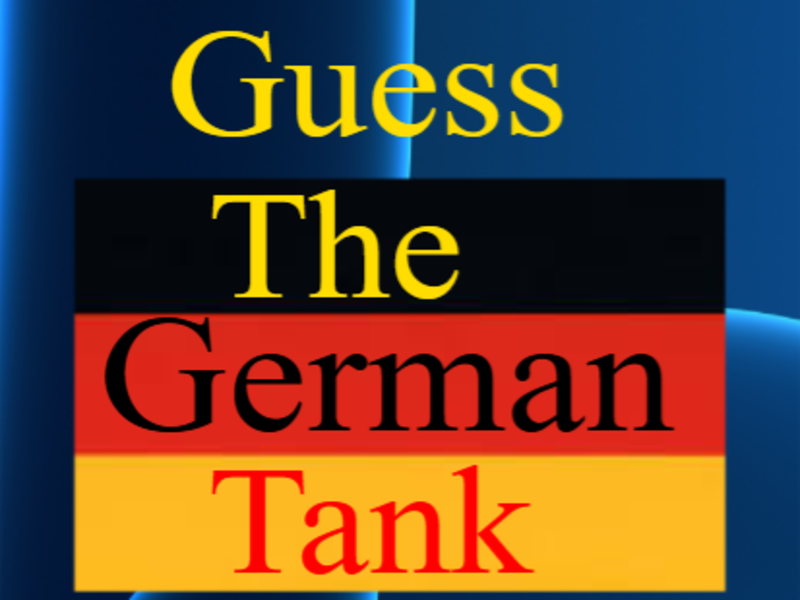 Jeu Devinez le réservoir allemand en ligne