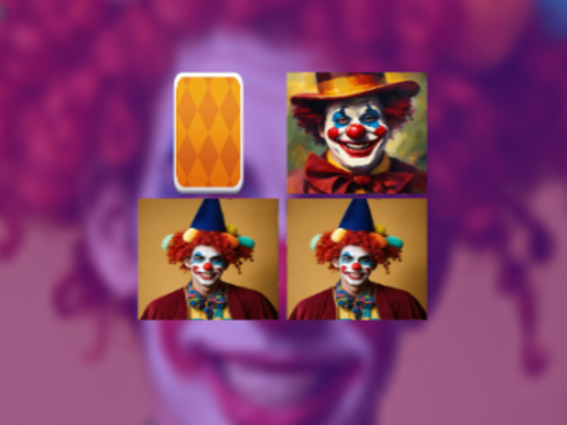 Jeu Match de mémoire de clown en ligne