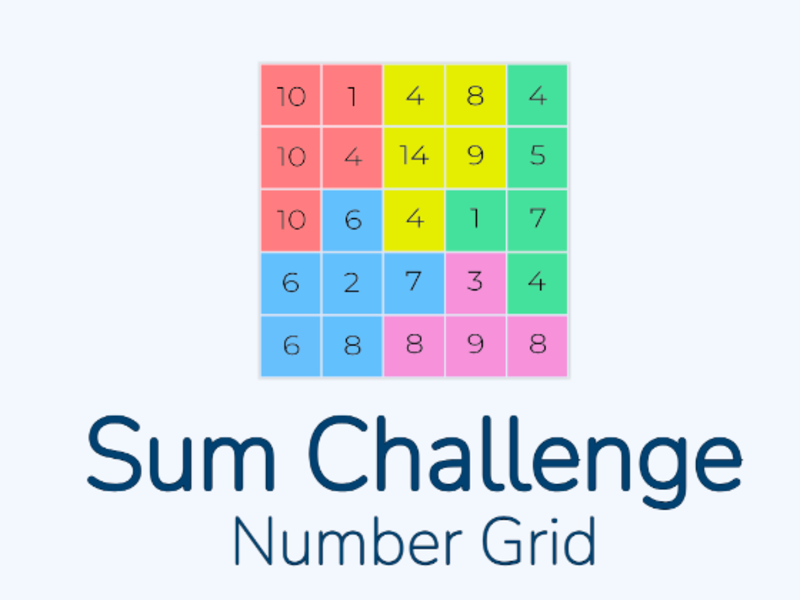 Jeu Sum Challenge Number Grid en ligne