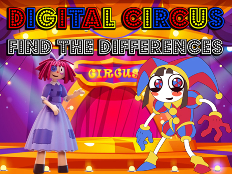 Jeu Le cirque numérique trouve les différences en ligne