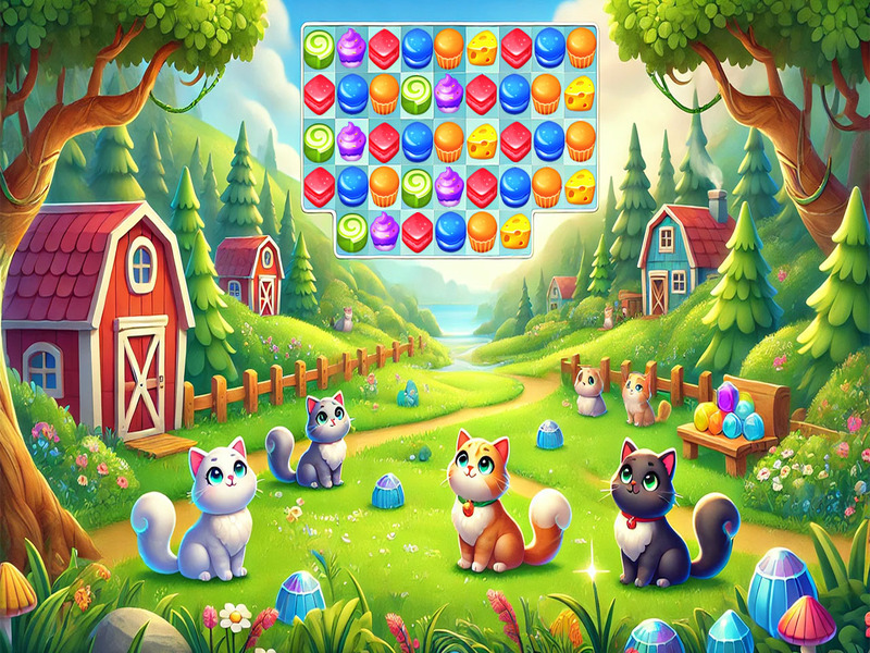 Jeu Cat Match 3 en ligne