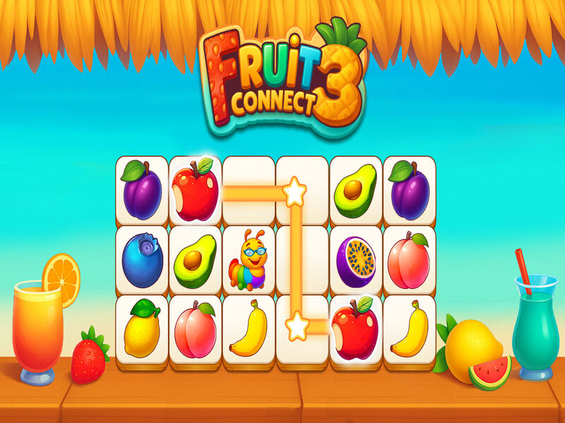 Jeu Fruit Connect 3 en ligne