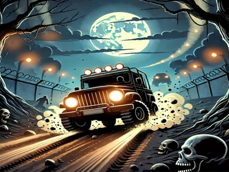 Jeu Voiture de course détruisant zombie en ligne