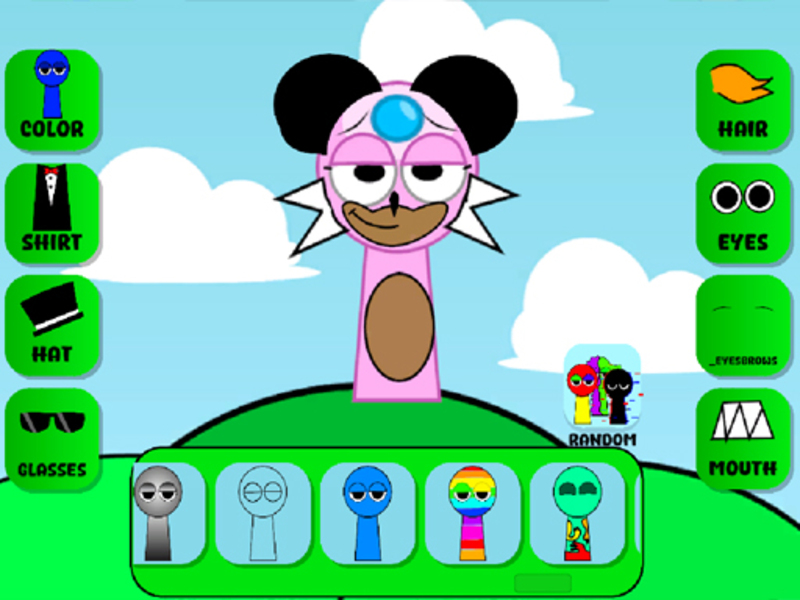 Jeu Sprunki Maker de personnage OC en ligne