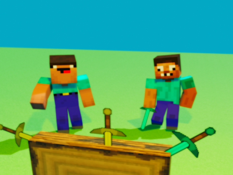 Jeu Noob vs pro mais couteau a frappé minecraft en ligne